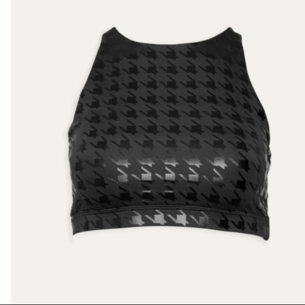 Peloton Houndstooth High Neck Bra